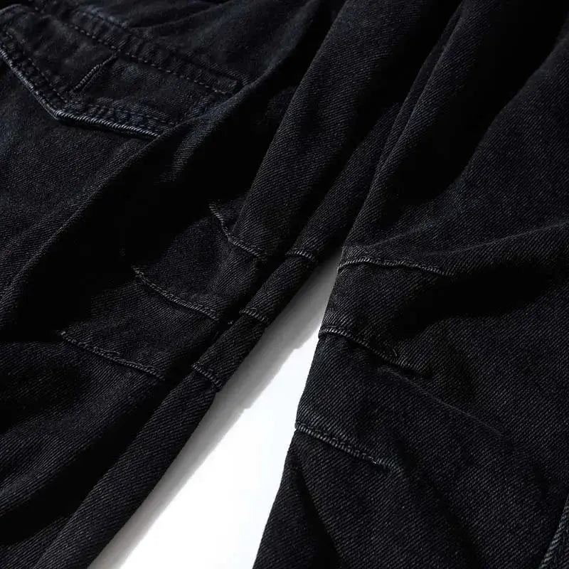 PFNW American Vintage Washed Distressed Men's Multi-pocket Workwear Baggy Jeans Niche Loose Straight Wide-leg Pants Tide 28W5702 Hominus Denim