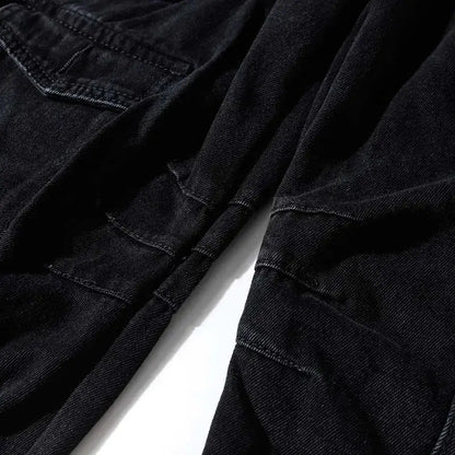 PFNW American Vintage Washed Distressed Men's Multi-pocket Workwear Baggy Jeans Niche Loose Straight Wide-leg Pants Tide 28W5702 Hominus Denim