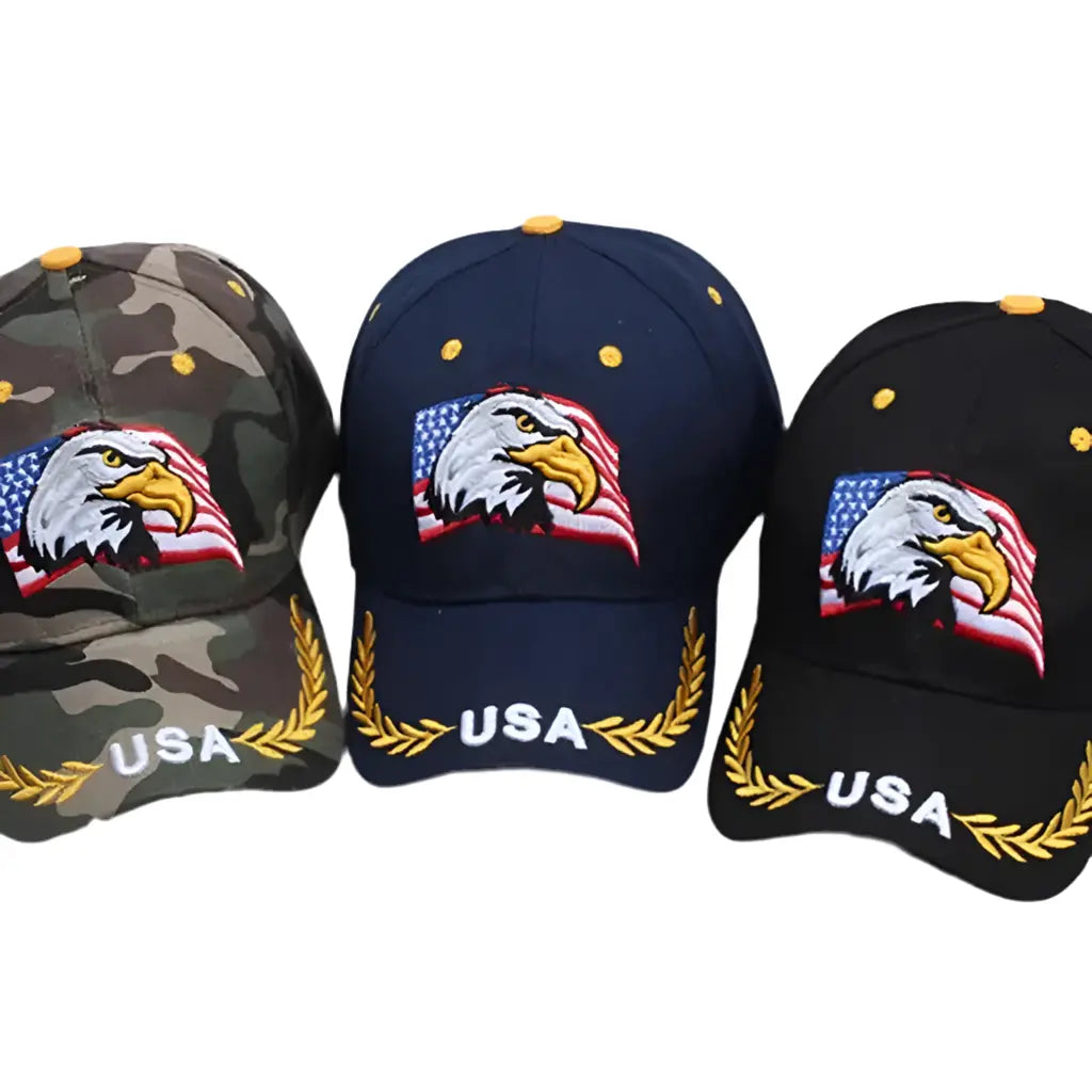 Patriotic American Eagle  Snapback Cap Hominus Denim