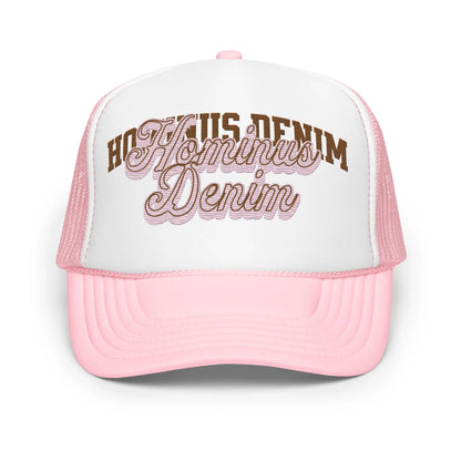 Pink Foam trucker hat Hominus Denim