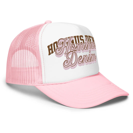 Pink Foam trucker hat Hominus Denim