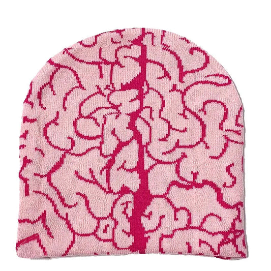 Pink Y2K Brain Beanie Hominus Denim