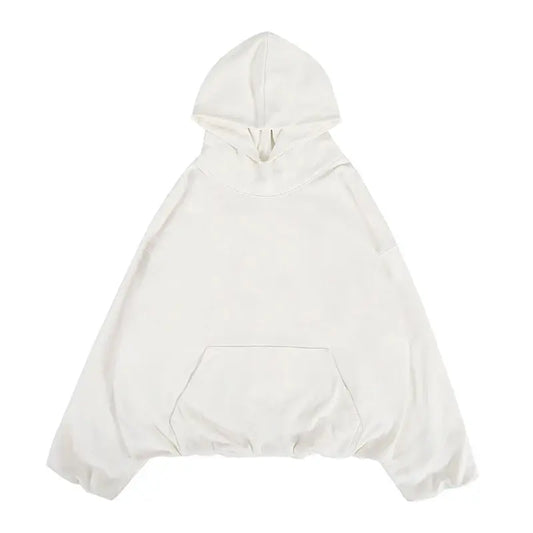 Puff Sleeve Oversized Essential Hoodie - Hominus Denim