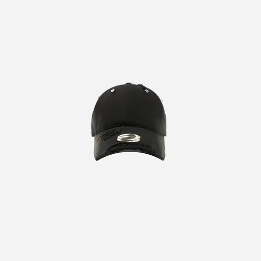 Punk Washed Ripped Metal Rivet Cap Hominus Denim