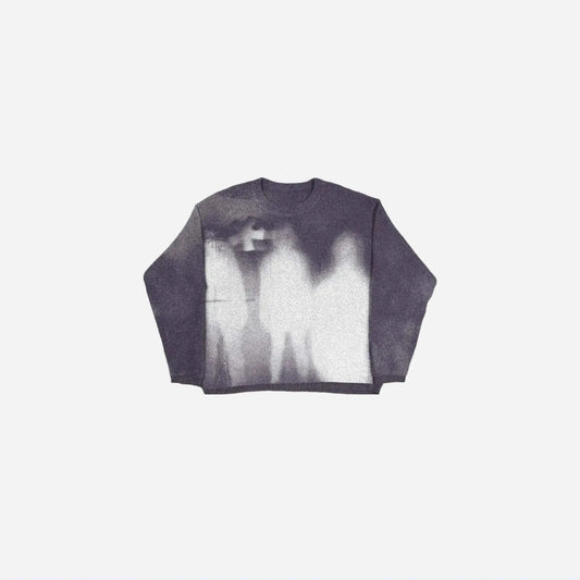 Purple Washed Y2K Grunge Printed Knit Hominus Denim
