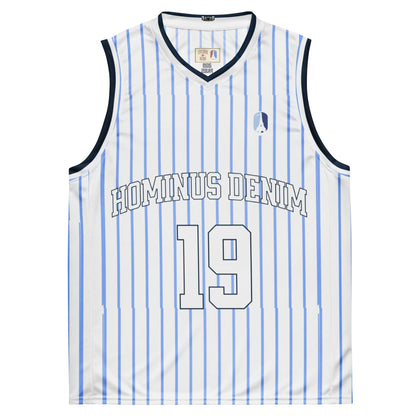 Recycled unisex basketball jersey Hominus Denim