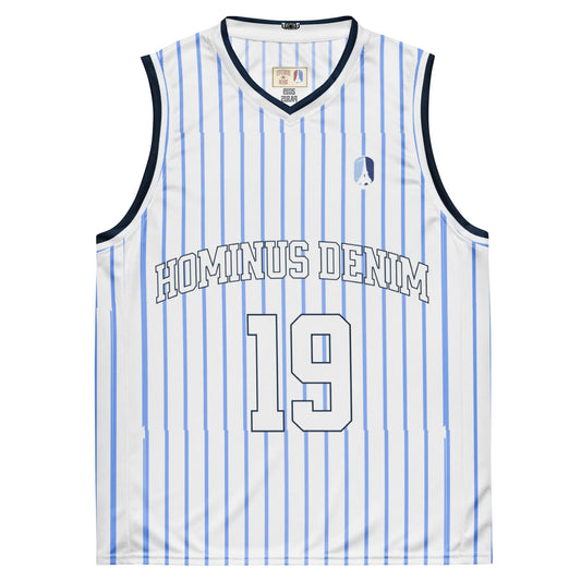 Recycled unisex basketball jersey Hominus Denim