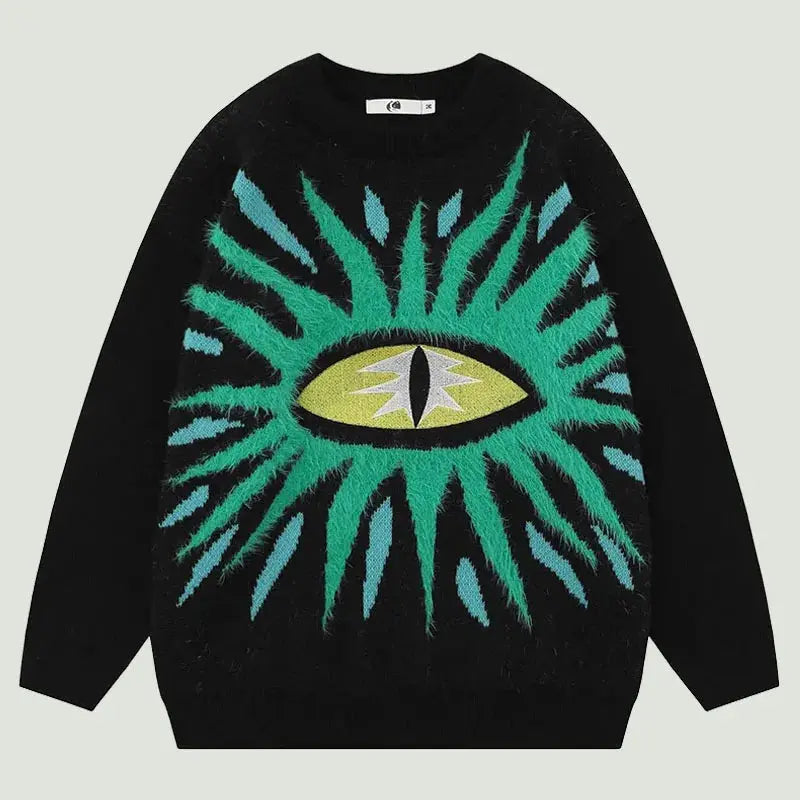 Reptile Eye Embroidered Knit