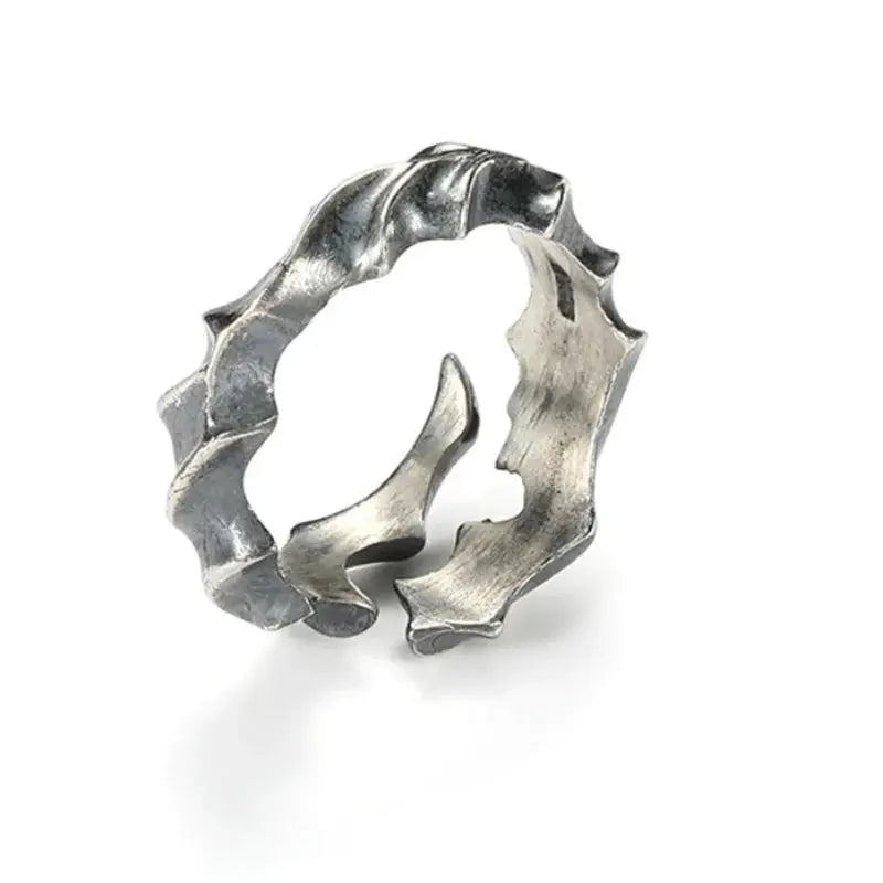 Retro Branch Vine Pattern Ring Men Jewelry New Arrival 925 Silver Open Creative Index Finger Accessories Hominus Denim