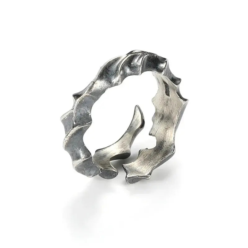 Retro Branch Vine Pattern Ring Men Jewelry New Arrival 925 Silver Open Creative Index Finger Accessories Hominus Denim