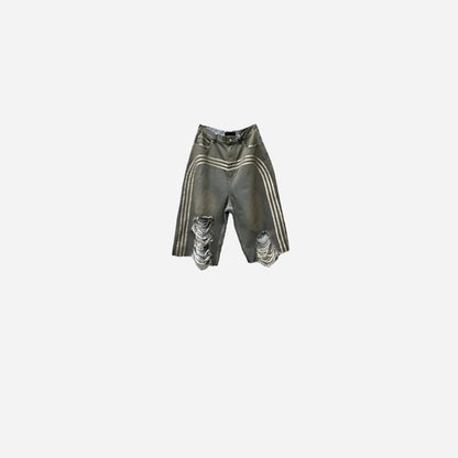 Retro Washed Distressed Denim Short Hominus Denim