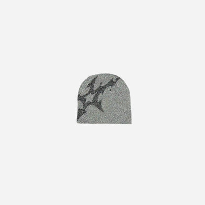Retro Y2K Shuriken Design Beanie Hominus Denim