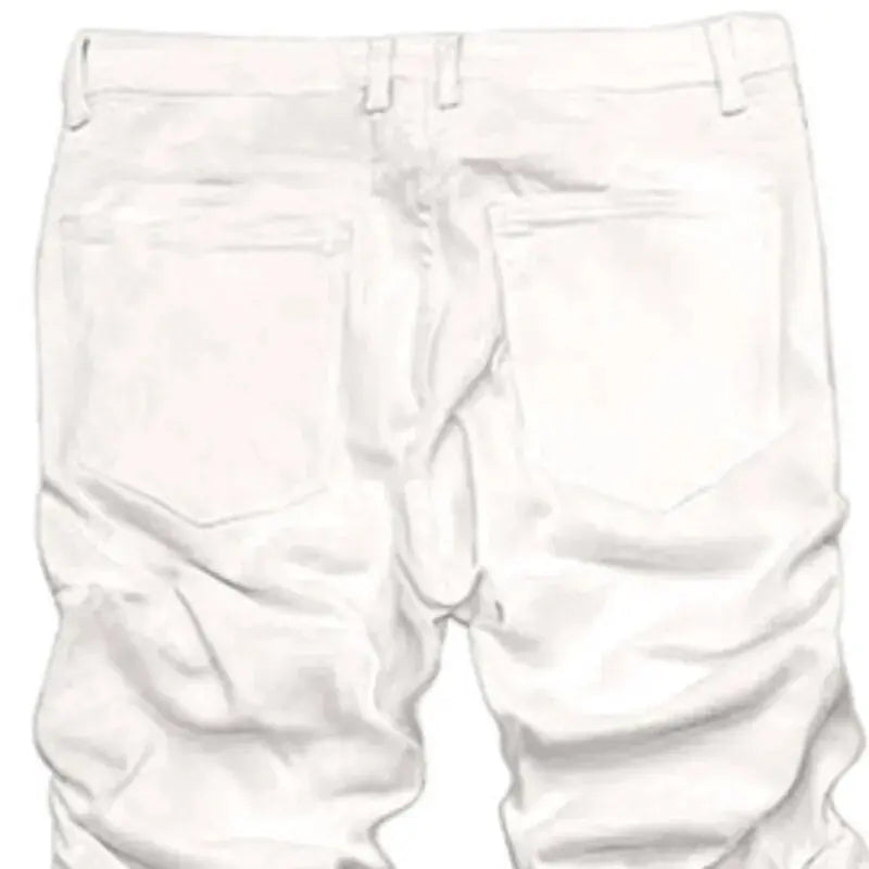 Reverse White Slim Flare Jean