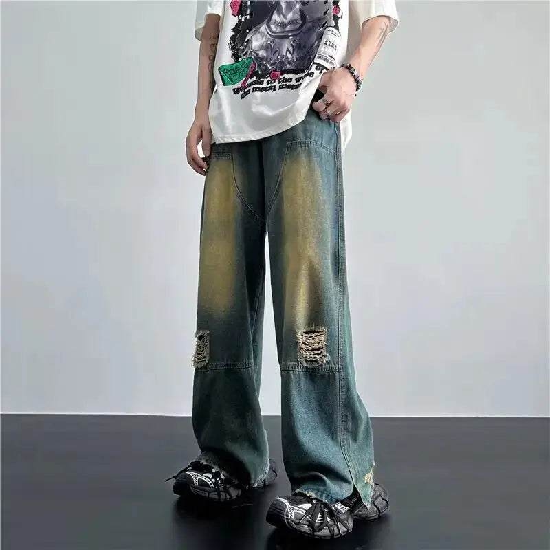 Ripped Washed Baggy Jean