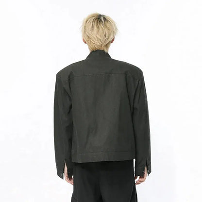 Short Zipper Casual Jacket - Hominus Denim