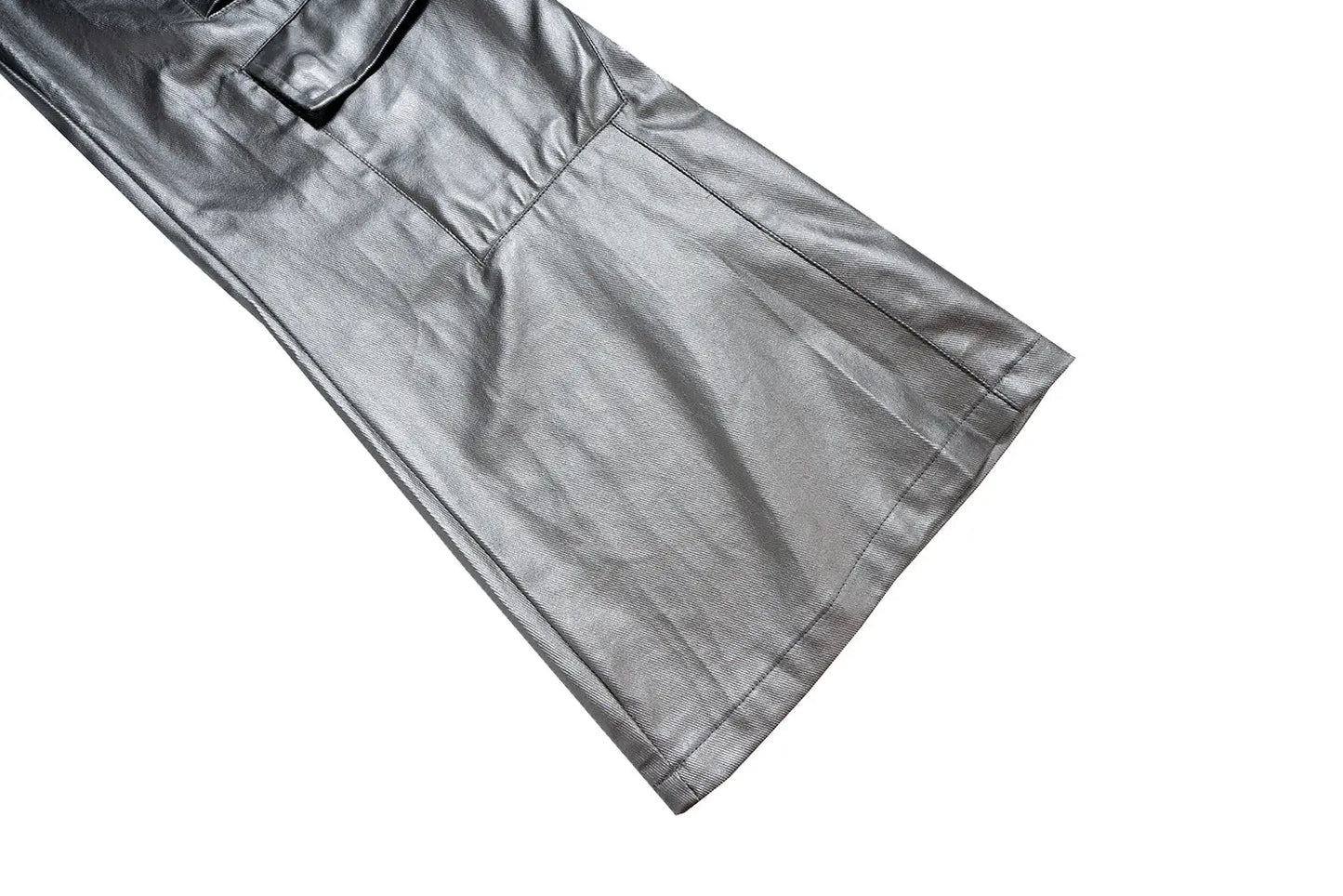 Silver Waxed Baggy Parachute Pant Hominus Denim