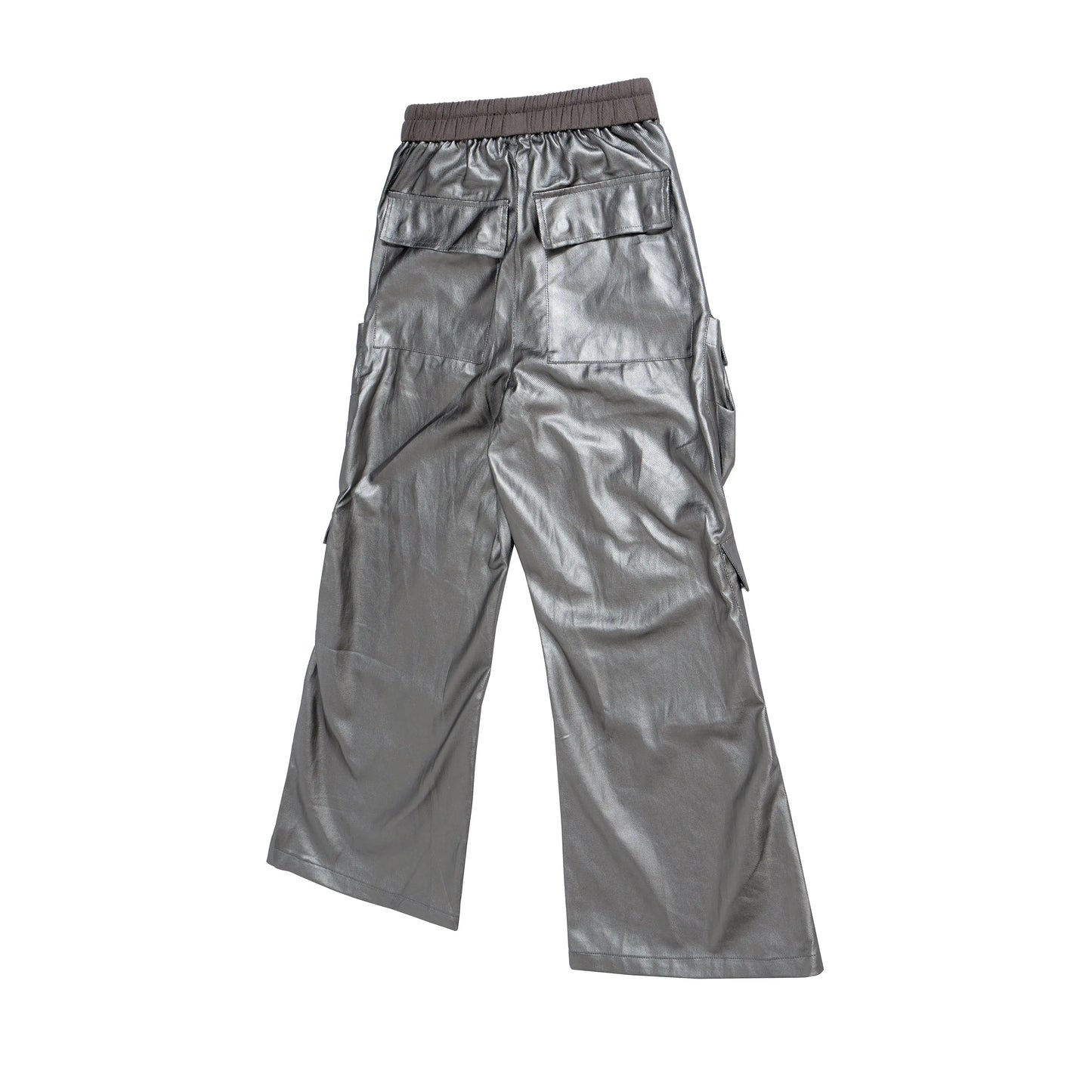 Silver Waxed Baggy Parachute Pant Hominus Denim