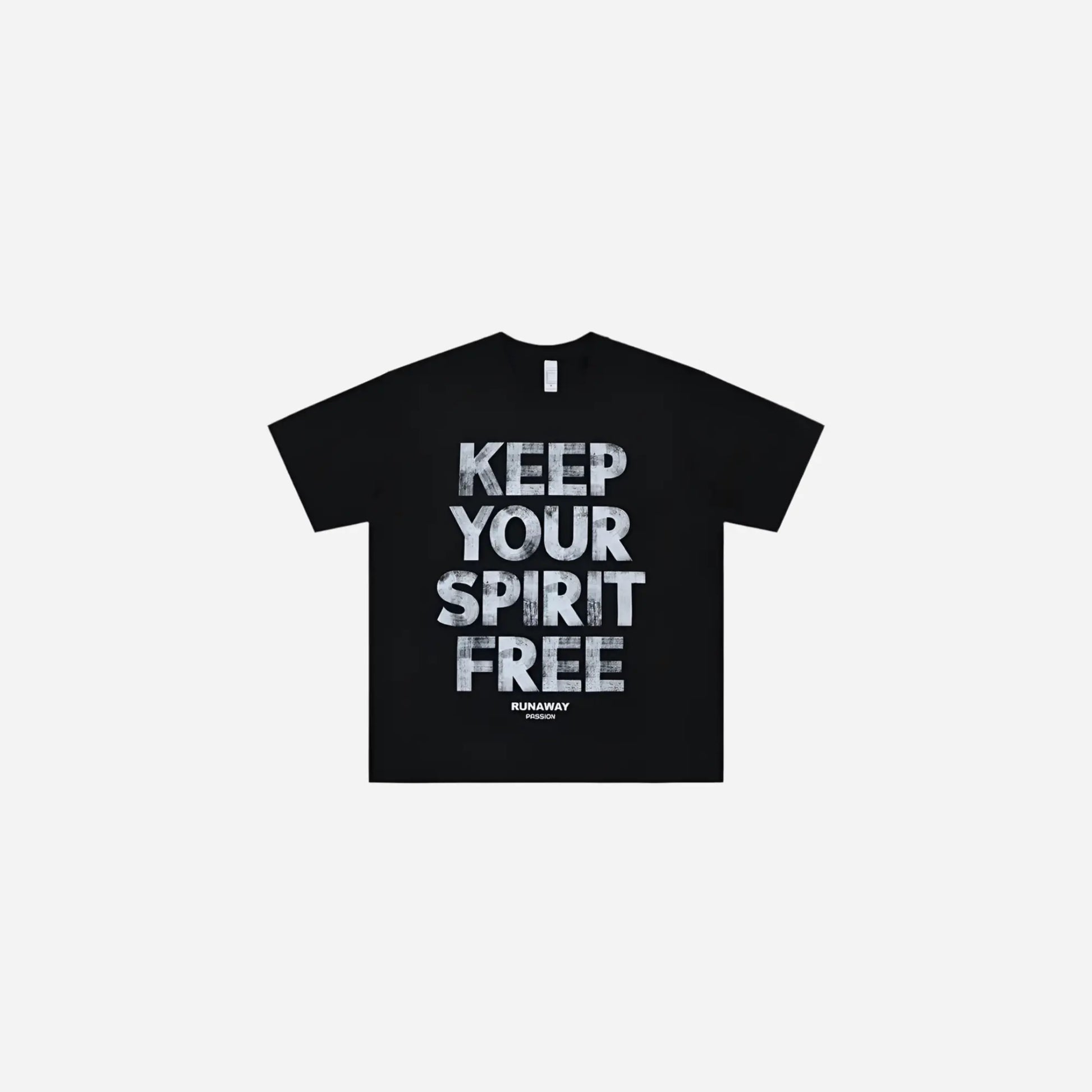 Spirit Grunge Letter Printed Tee Hominus Denim