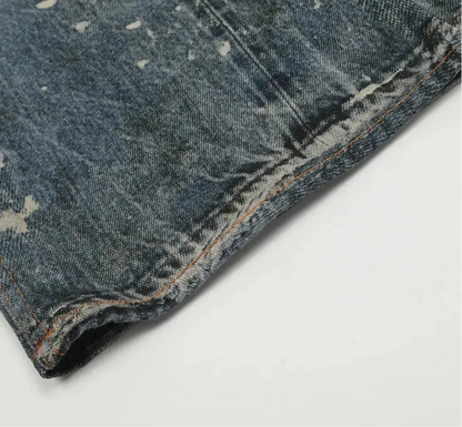 Splash Ink Spliced Washed Distressed Jean Hominus Denim