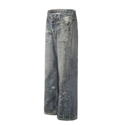 Splash Ink Spliced Washed Distressed Jean Hominus Denim