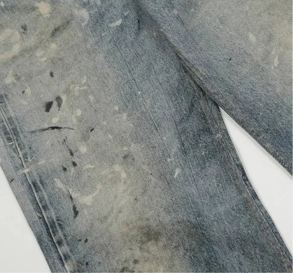 Splash Ink Spliced Washed Distressed Jean Hominus Denim