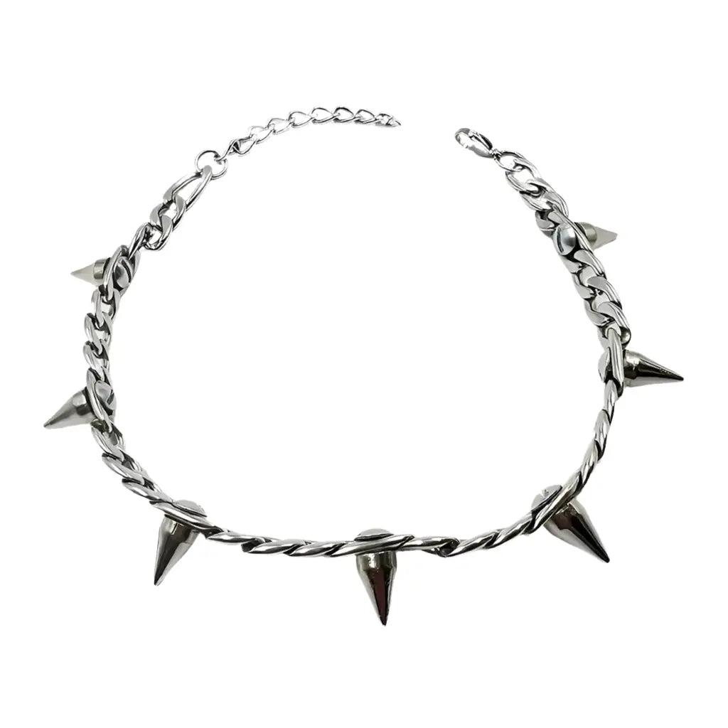 Stainless Choker Gothic Punk Necklace Hominus Denim