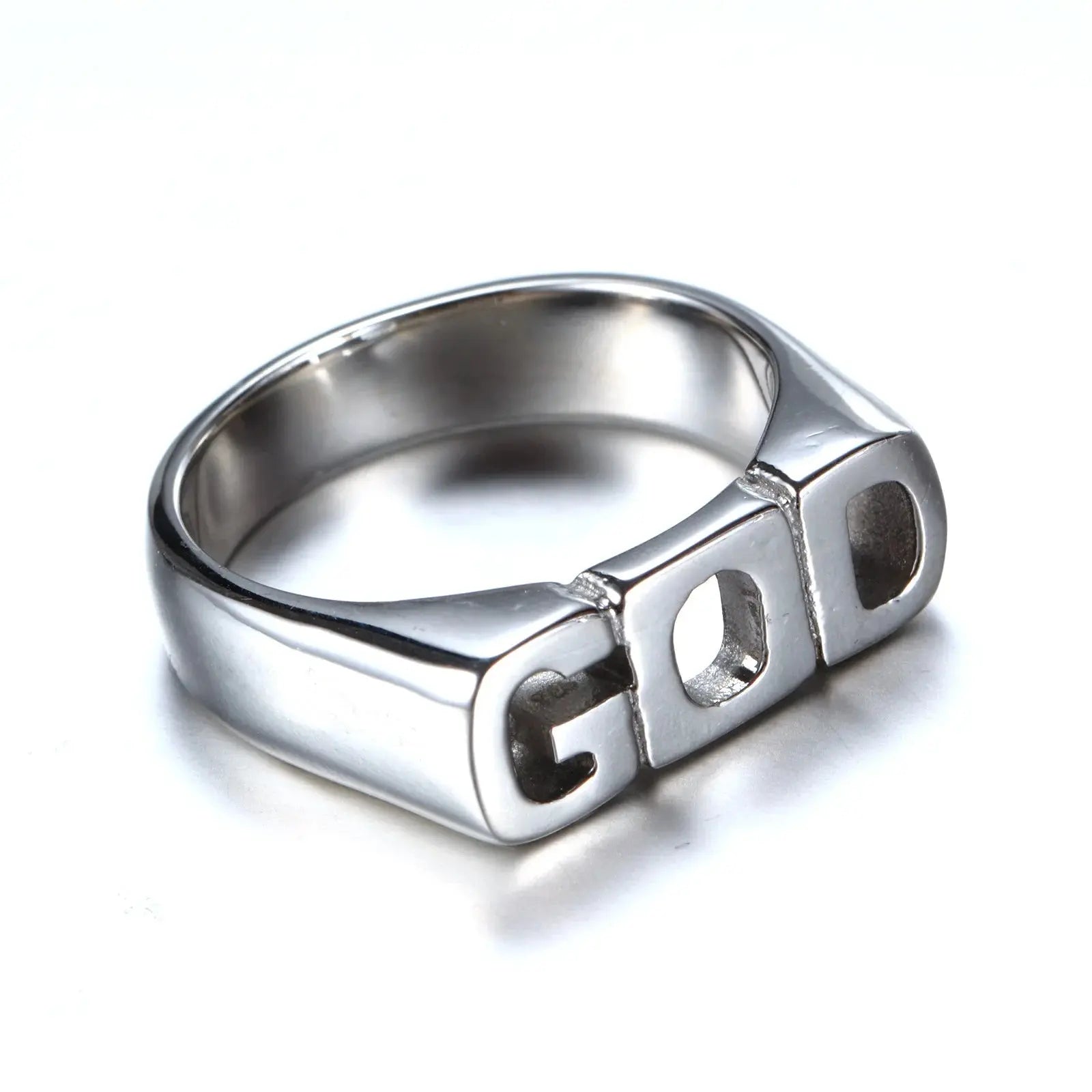 Stainless steel men ring gothic finger comfortable high quality drop shipping simple god letter jewelry Hominus Denim