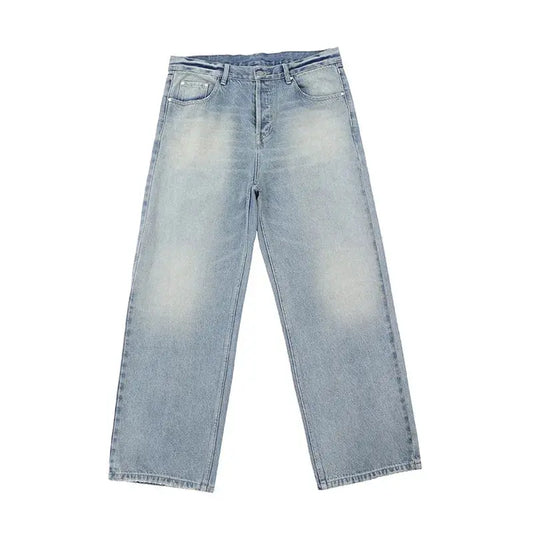 Straight Casual Wide Leg Denim Trousers Pant