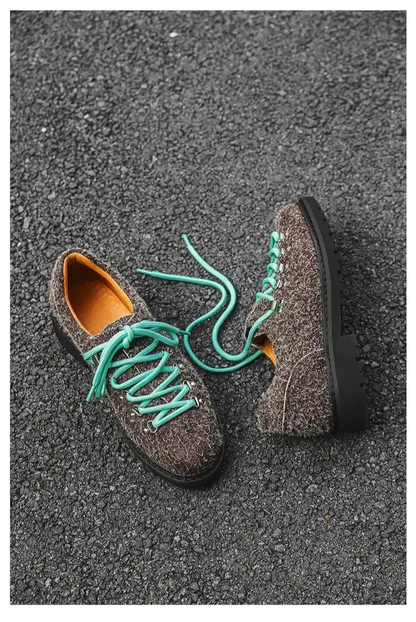 Street Trail Casual Suede Derby Shoes Hominus Denim