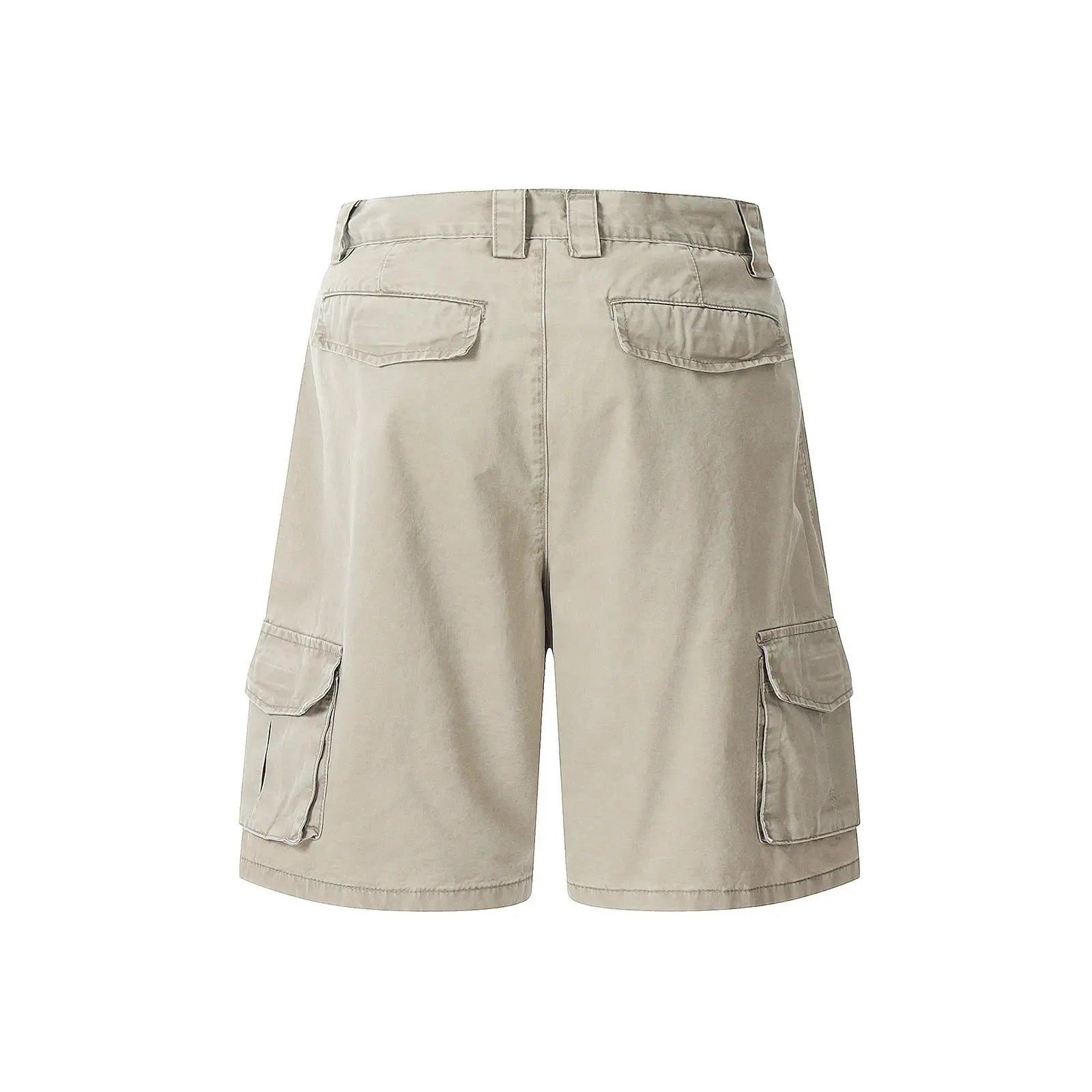 Streetwear Solid Color Multi-pockets Summer Cargo Shorts for Men Wide Leg Straight Baggy Knee Length Pants Oversized Hominus Denim