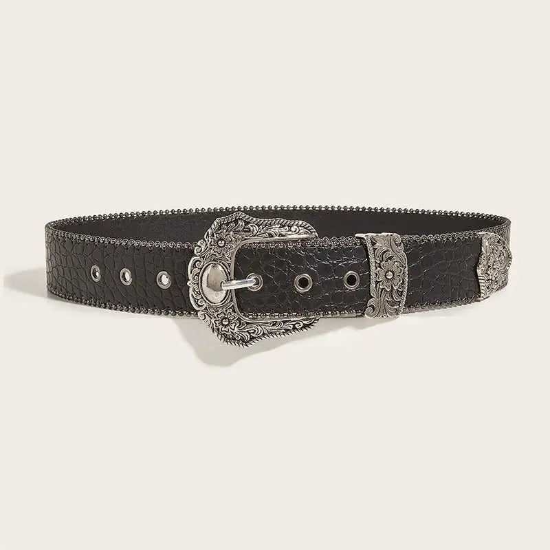 Unisex Jeans Belt Goth Y2k Designer Belts For Women High Quality Luxury Black Punk Accessory 3.8cm Waistband Men Belt Boho Hominus Denim