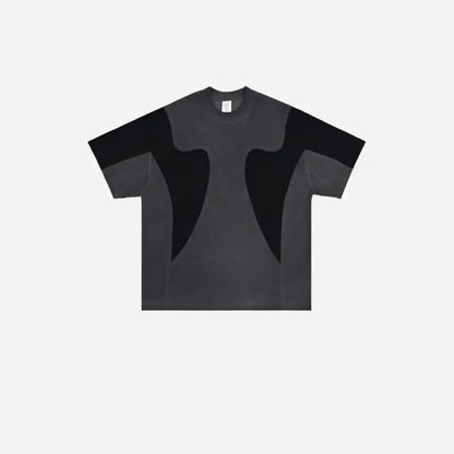 Vintage Black Washed Double Stitching Embroidered Tee Hominus Denim
