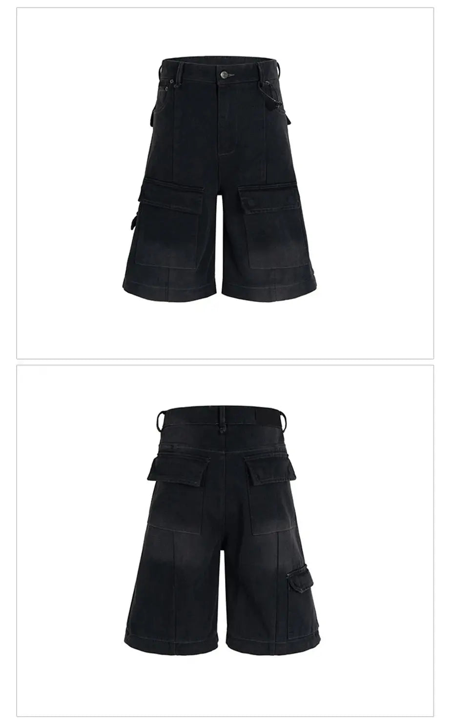 Vintage Blue Baggy Jeans Multi Pocket Loose Wide Leg Denim Pants Men Streetwear Harajuku Hip Hop Jeans Hominus Denim