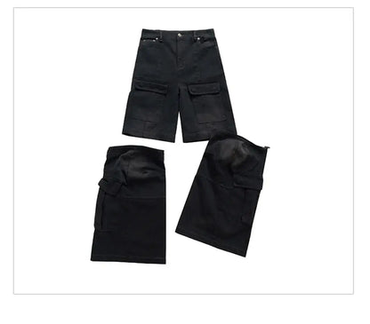 Vintage Blue Baggy Jeans Multi Pocket Loose Wide Leg Denim Pants Men Streetwear Harajuku Hip Hop Jeans Hominus Denim