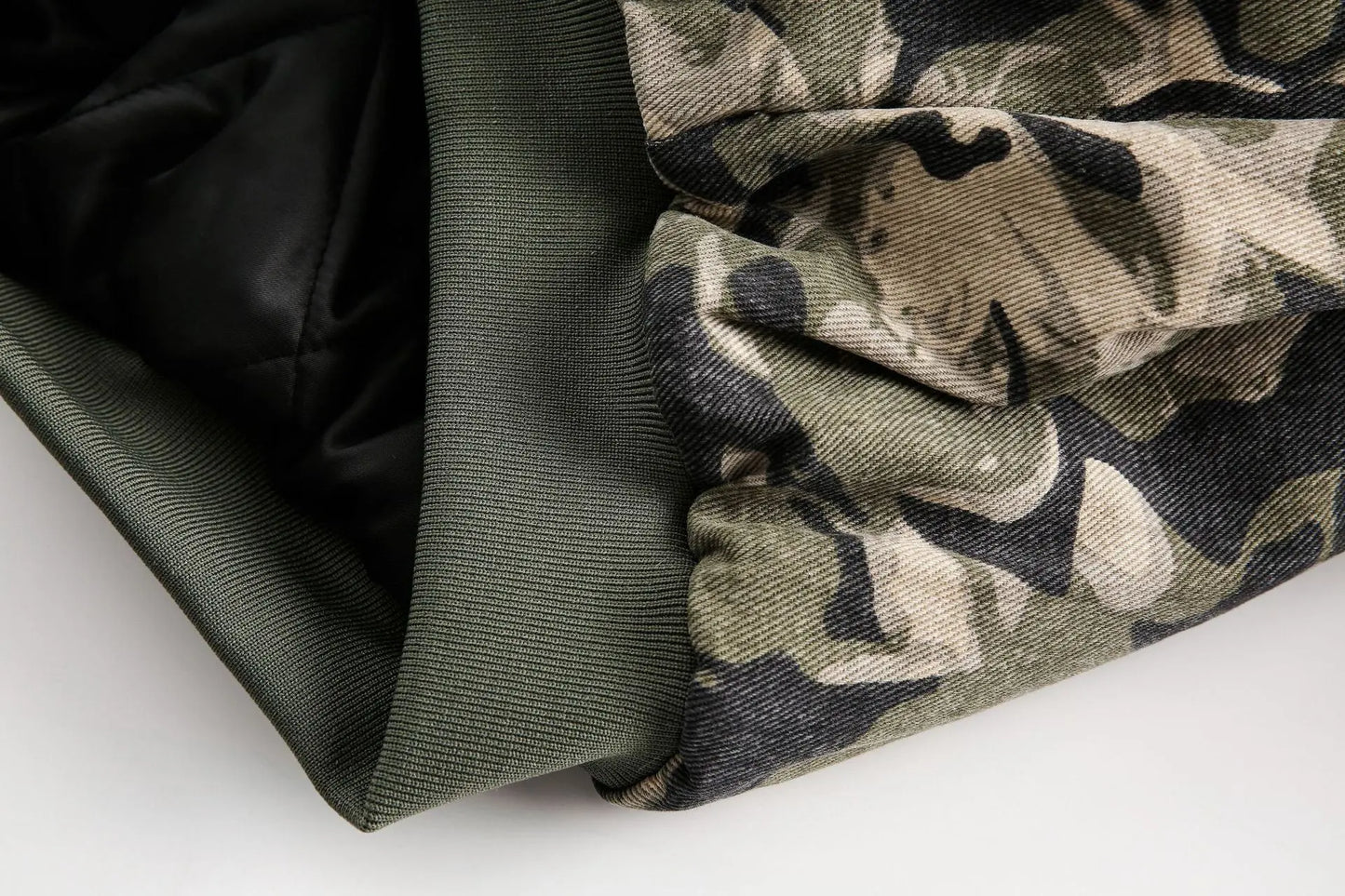 Vintage Camouflage Inside Fur Hooded Jacket Hominus Denim