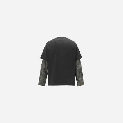 Vintage Camouflage Patchwork Long Sleeve Tee Hominus Denim