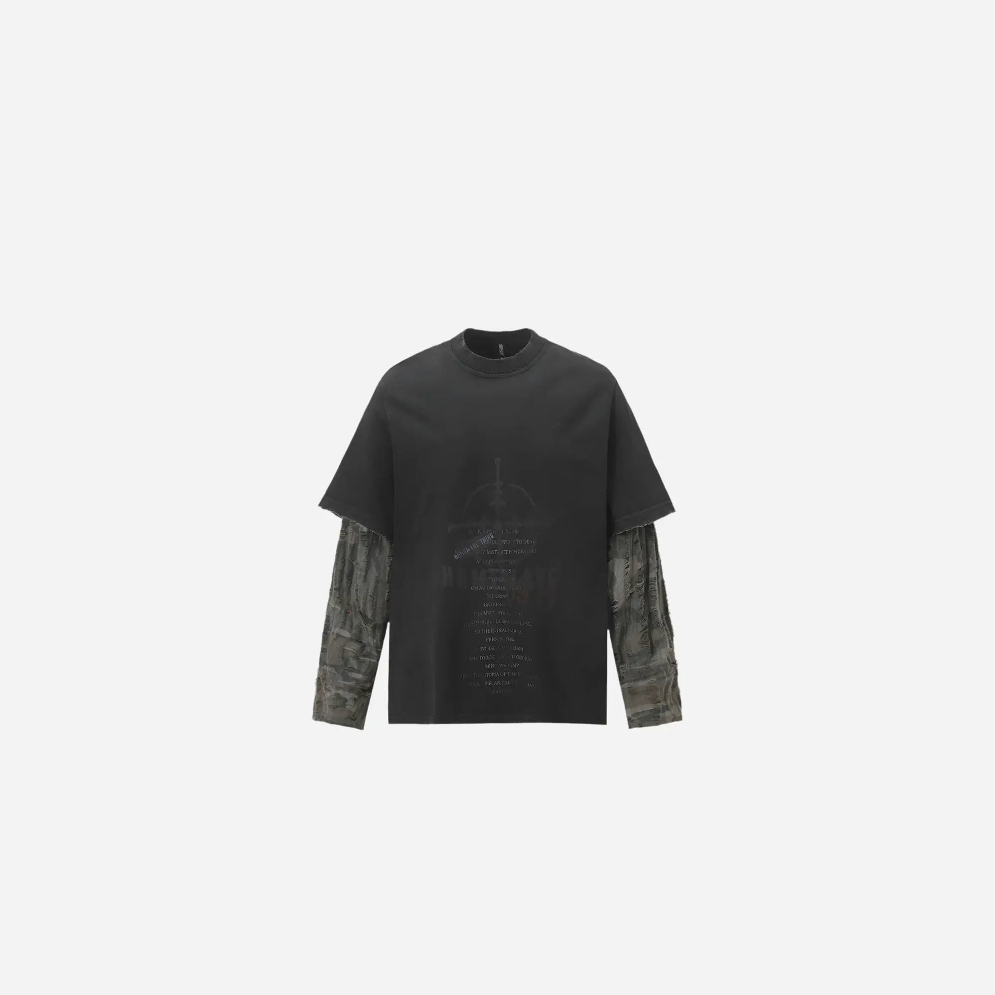 Vintage Camouflage Patchwork Long Sleeve Tee Hominus Denim