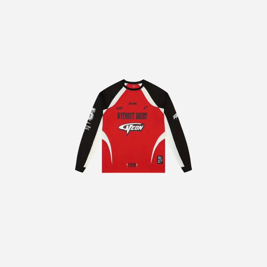 Vintage Color Blocking Racing Long Sleeve Tee Hominus Denim