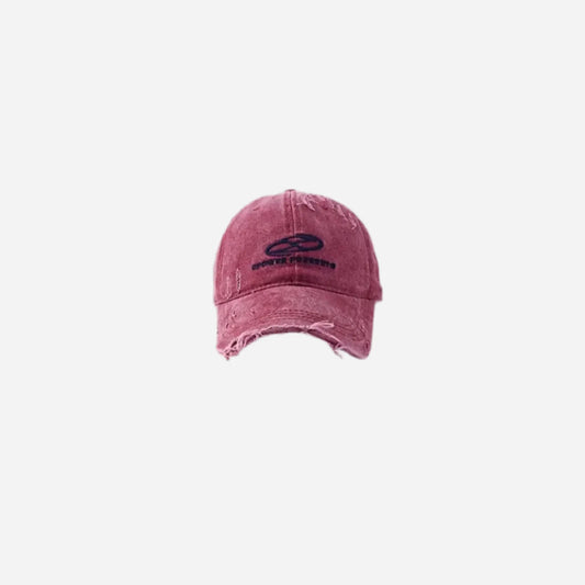 Vintage Distressed Embroidered Logo Baseball Cap Hominus Denim