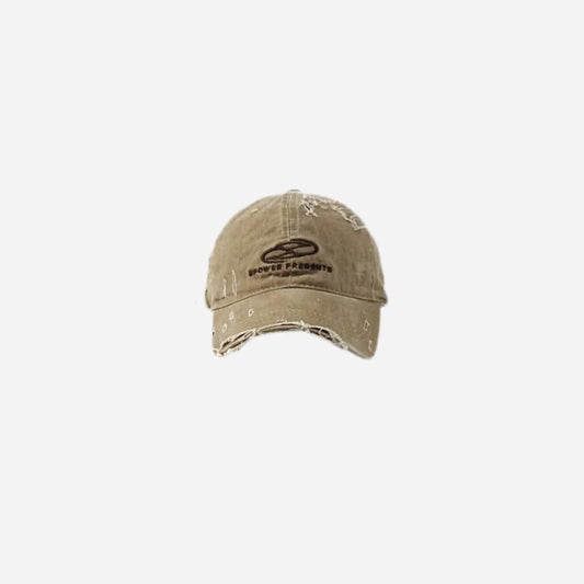 Vintage Distressed Embroidered Logo Baseball Cap Hominus Denim