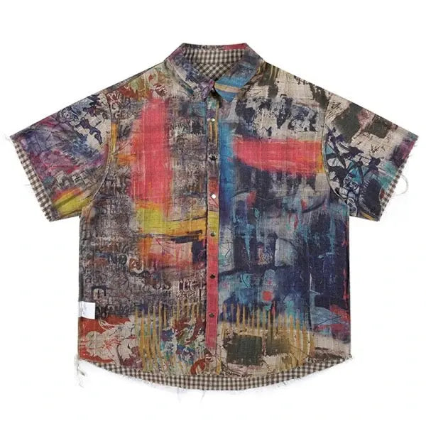 Vintage Distressed Short Sleeve Pocket Shirt Hominus Denim