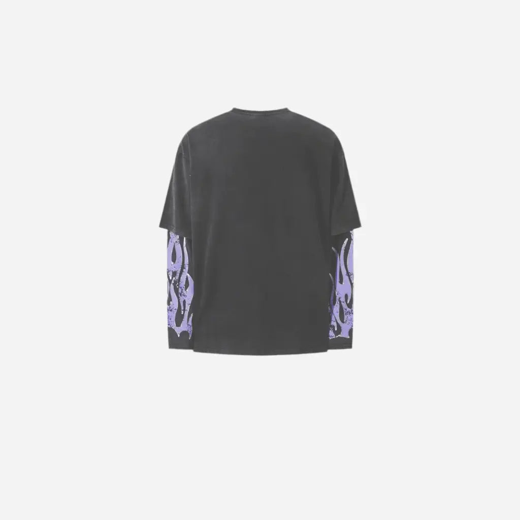 Vintage Flame Printed Long Sleeve Tee Hominus Denim