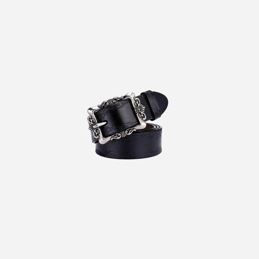 Vintage Gothic Buckle Embossed Belt Hominus Denim