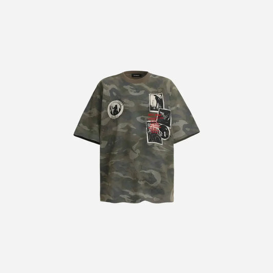 Vintage Grunge Print Camouflage Tee Hominus Denim