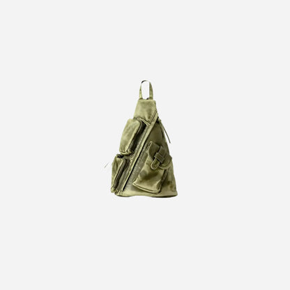 Vintage Grunge Washed Backpack Bag Hominus Denim