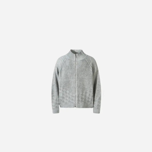 Vintage Knitted Washed Zip Sweater Hominus Denim