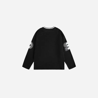 Vintage Oversized Long Sleeves V Neck Jersey Tee Hominus Denim