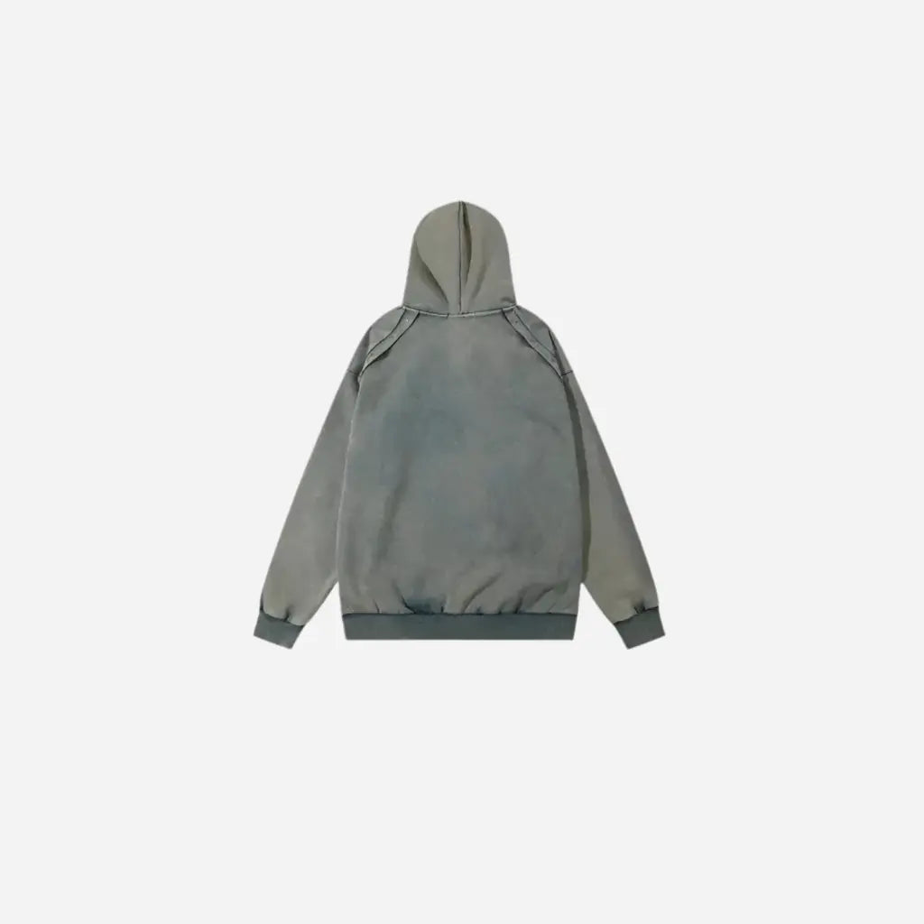 Vintage Oversized Washed Y2K Printed Hoodie Hominus Denim