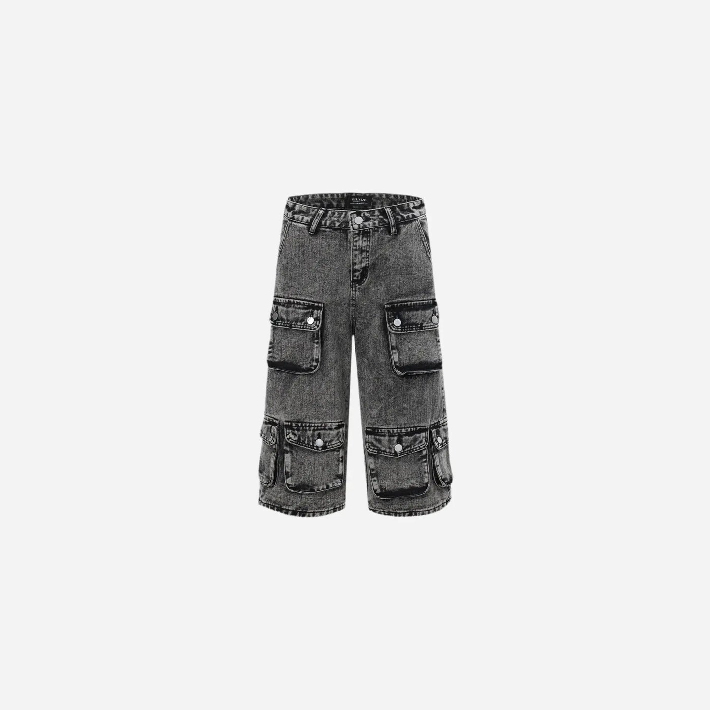 Vintage Washed Multi Pockets Baggy Cargo Jean Jort Hominus Denim