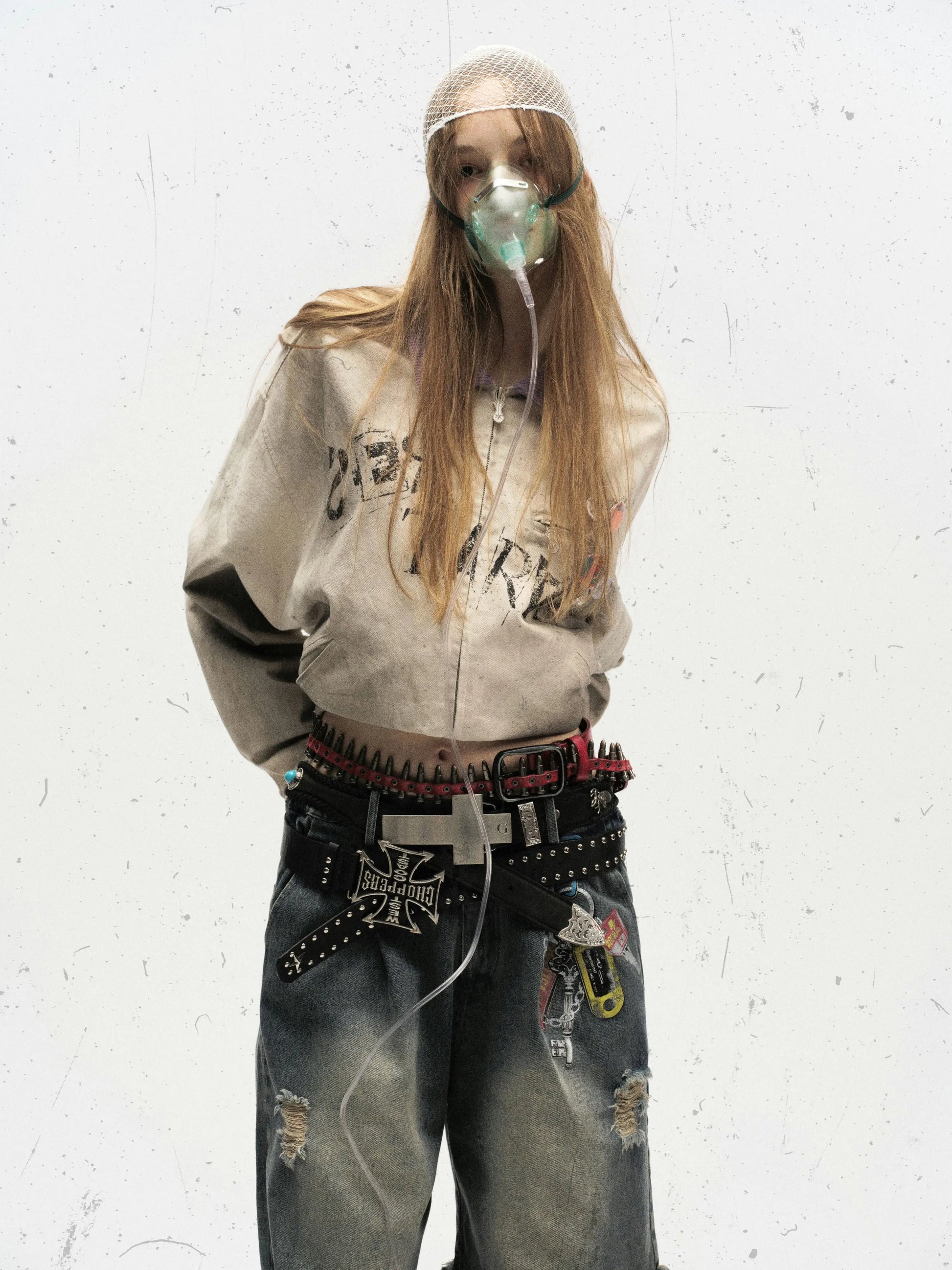 Vintage Washed Punk Workwear Jacket Hominus Denim